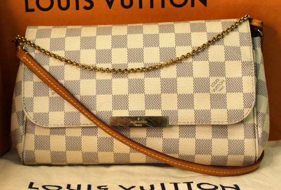 Louis Vuitton Damier Azur Favorite MM Shoulder Bag (SHF-22009