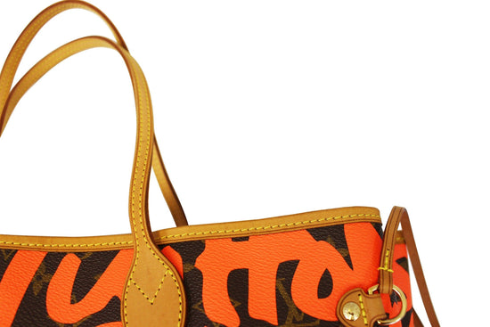 LOUIS VUITTON Monogram Graffiti Neverfull GM Orange 1282332