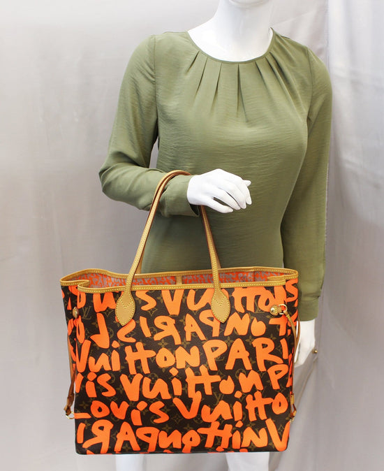 LOUIS VUITTON Limited Edition Orange Stephen Sprouse Graffiti Neverful