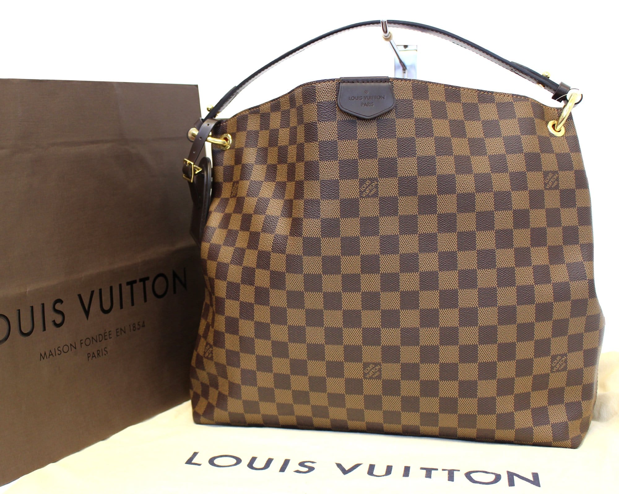 LOUIS VUITTON Graceful MM Damier Ebene Shoulder Bag