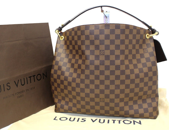 Louis Vuitton Graceful MM, Damier Ebene, Preowned in Box WA001