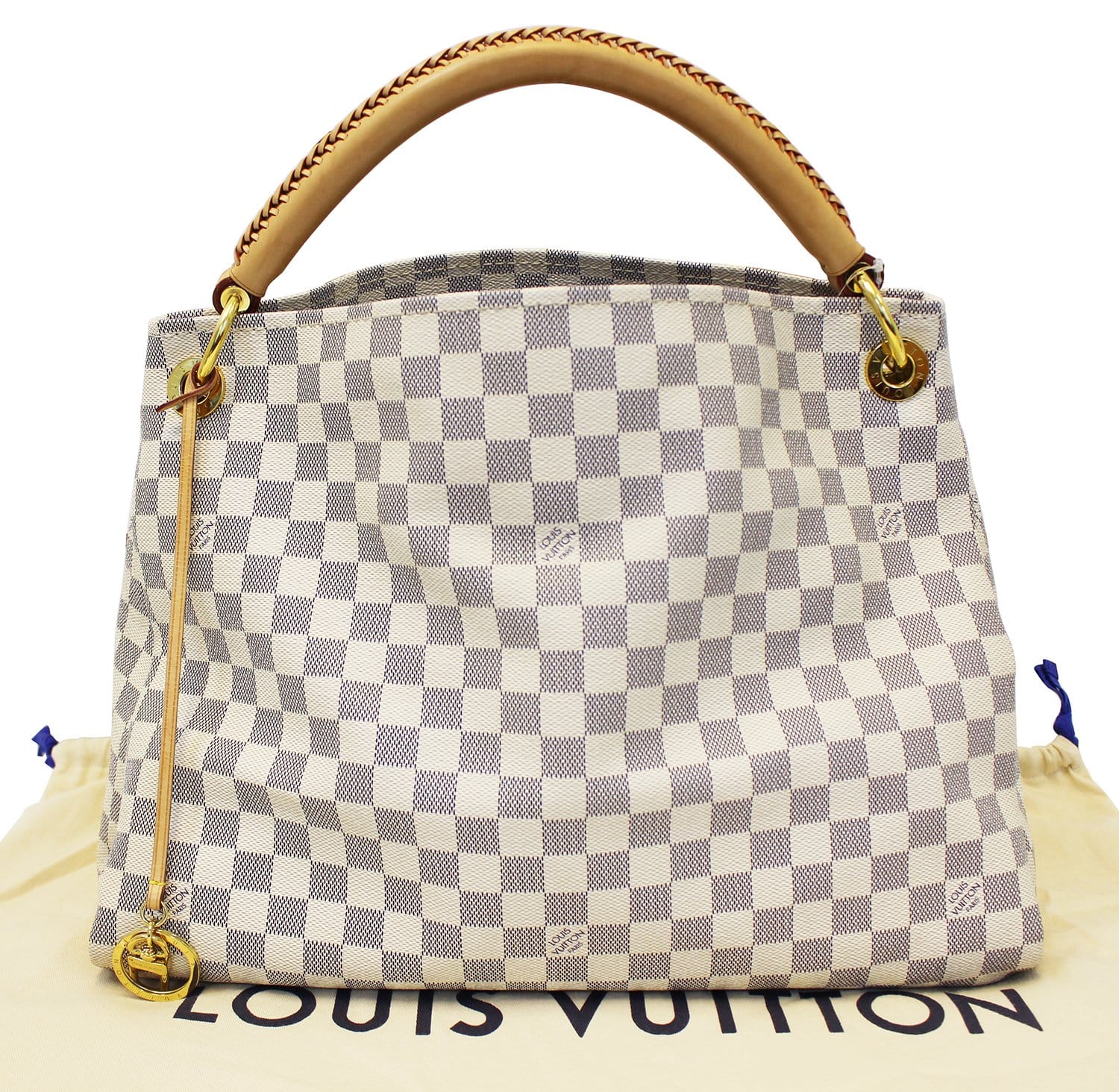 Louis Vuitton Artsy MM Damier Azur Shoulder Handbag