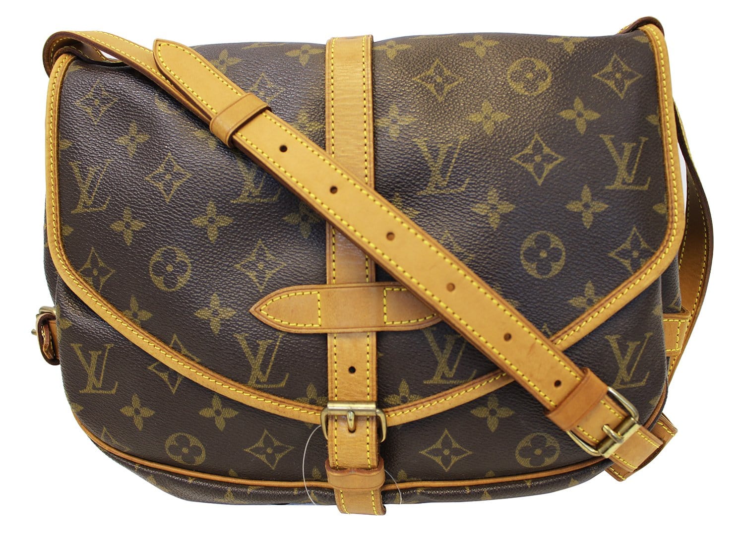 Louis Vuitton Vintage - Monogram Saumur 30 - Brown - Monogram Canvas and Vachetta  Leather Crossbody Bag - Luxury High Quality - Avvenice