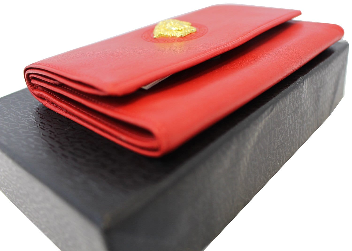 Versace Red Leather Women's Wallet E3382