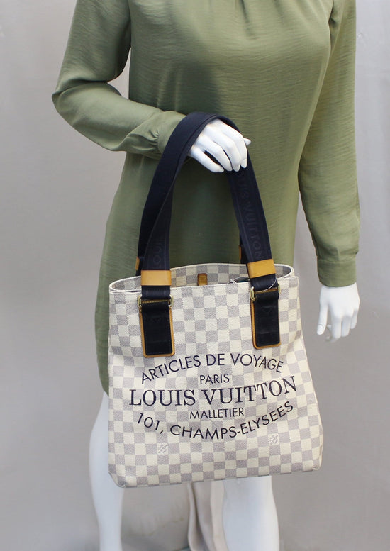 Lot - Louis Vuitton Beach Damier Azur Cabas Bag GM