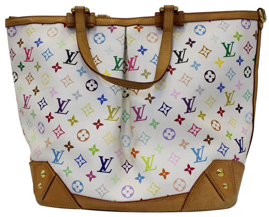 Louis Vuitton White Monogram Multicolore Canvas Sharleen GM Bag