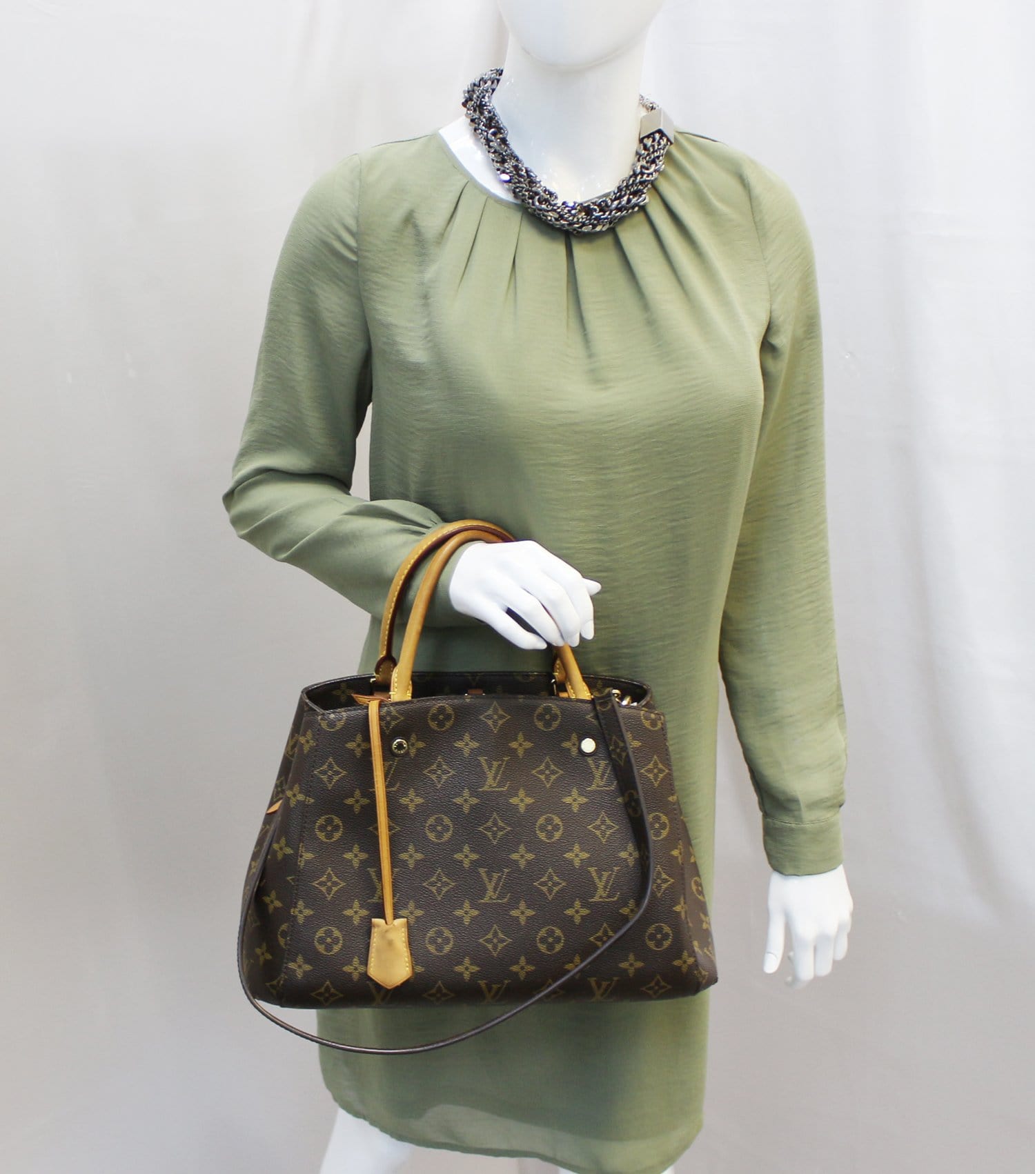 Auth Louis Vuitton Monogram 2way Bag Montaigne MM M41056 Women's  Handbag,Shoulder Bag,Tote Bag