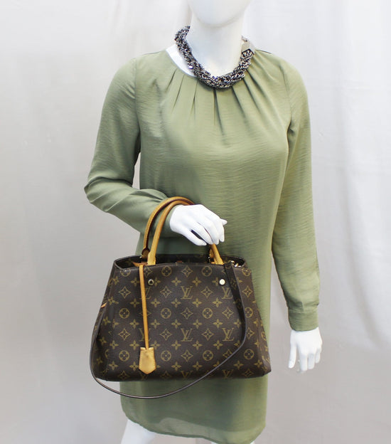 LOUIS VUITTON CA3184 Montaigne MM Satchel Monogram LV Speedy Purse