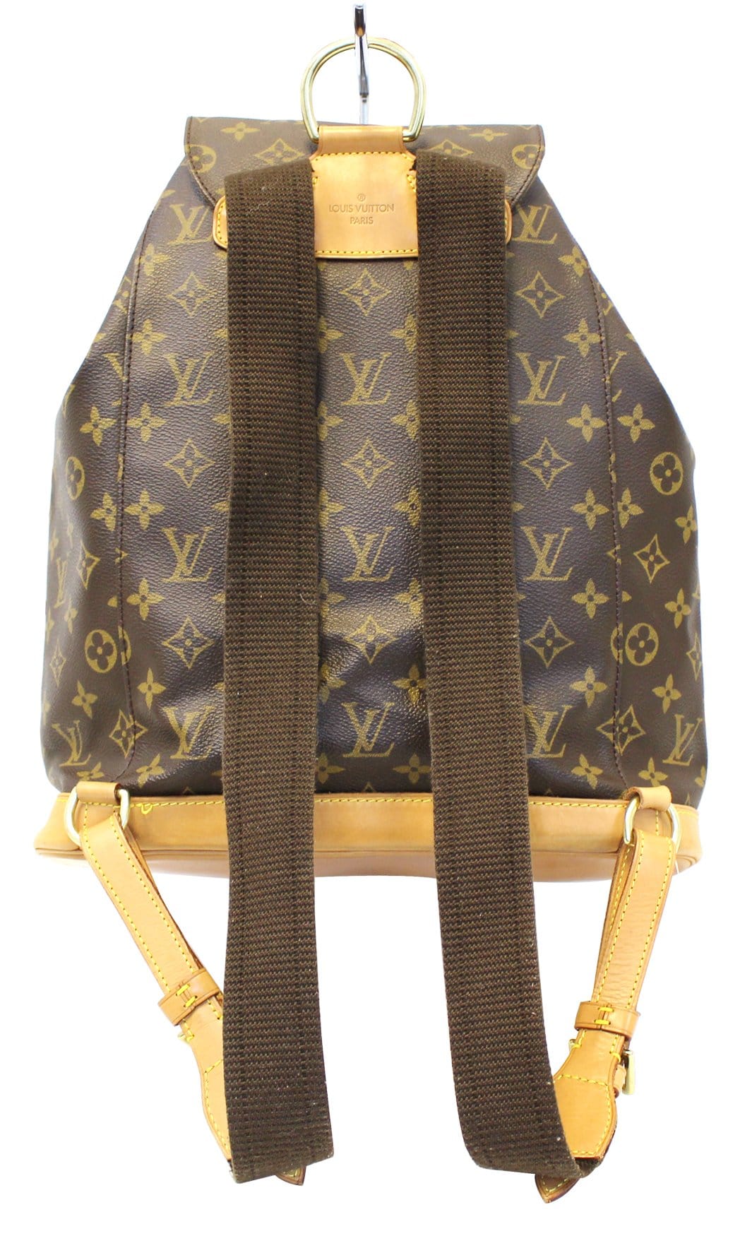 Auth Louis Vuitton LV Backpack Bag Montsouris MM Brown Monogram Pink Custom  Logo