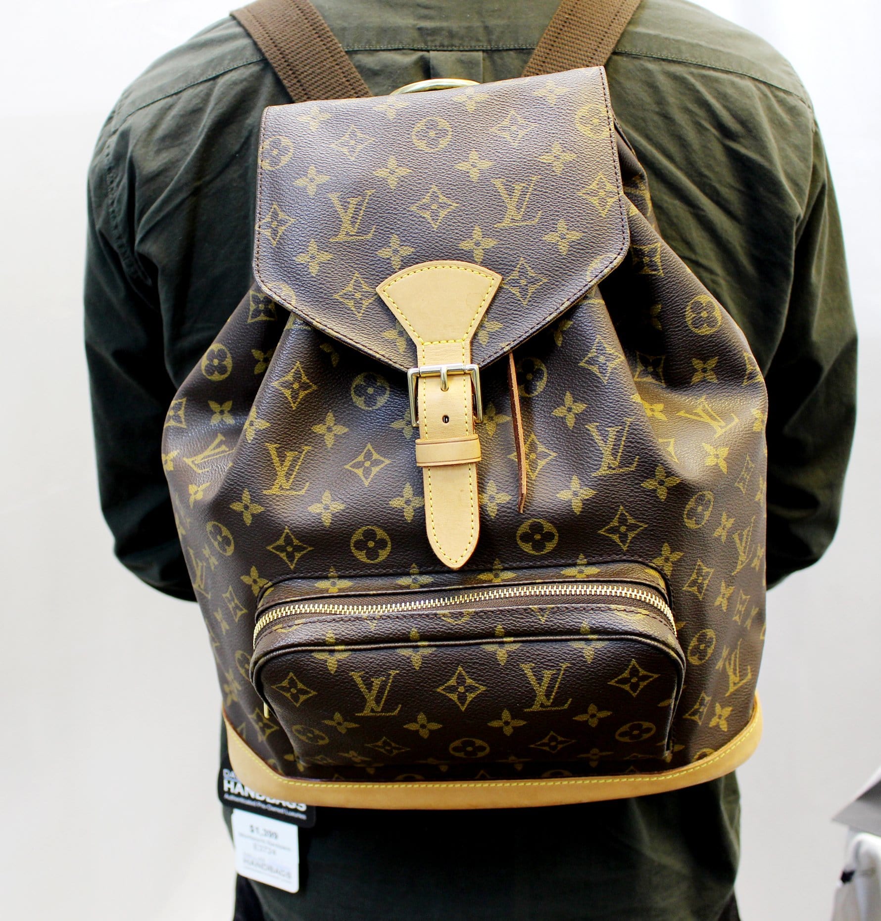 Louis Vuitton Bag Monogram Women's Men's Rucksack Backpack Montsuri Gm  M51135 Brown