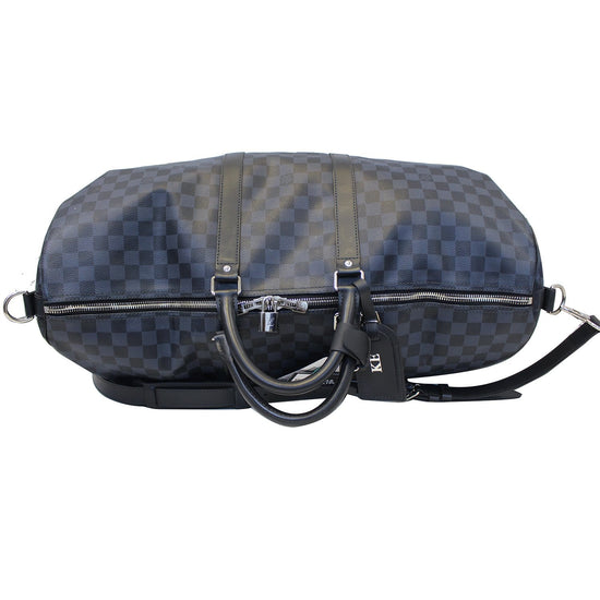 Louis Vuitton Keepall Bandouliere Damier Cobalt Race 55 Blue Orange in  Canvas with Silver-tone - US