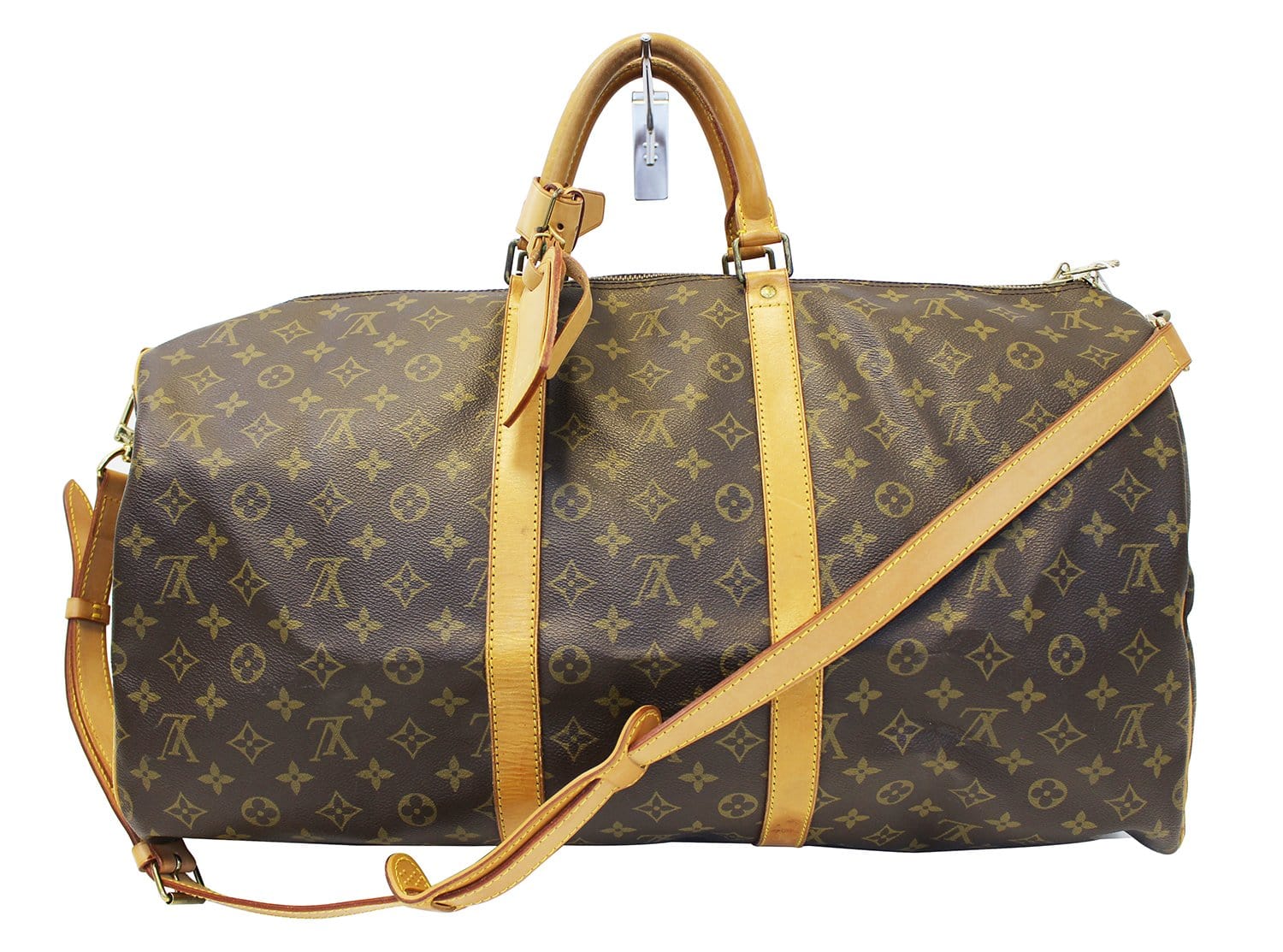 LOUIS VUITTON Monogram Keepall Bandouliere 55 Boston Bag