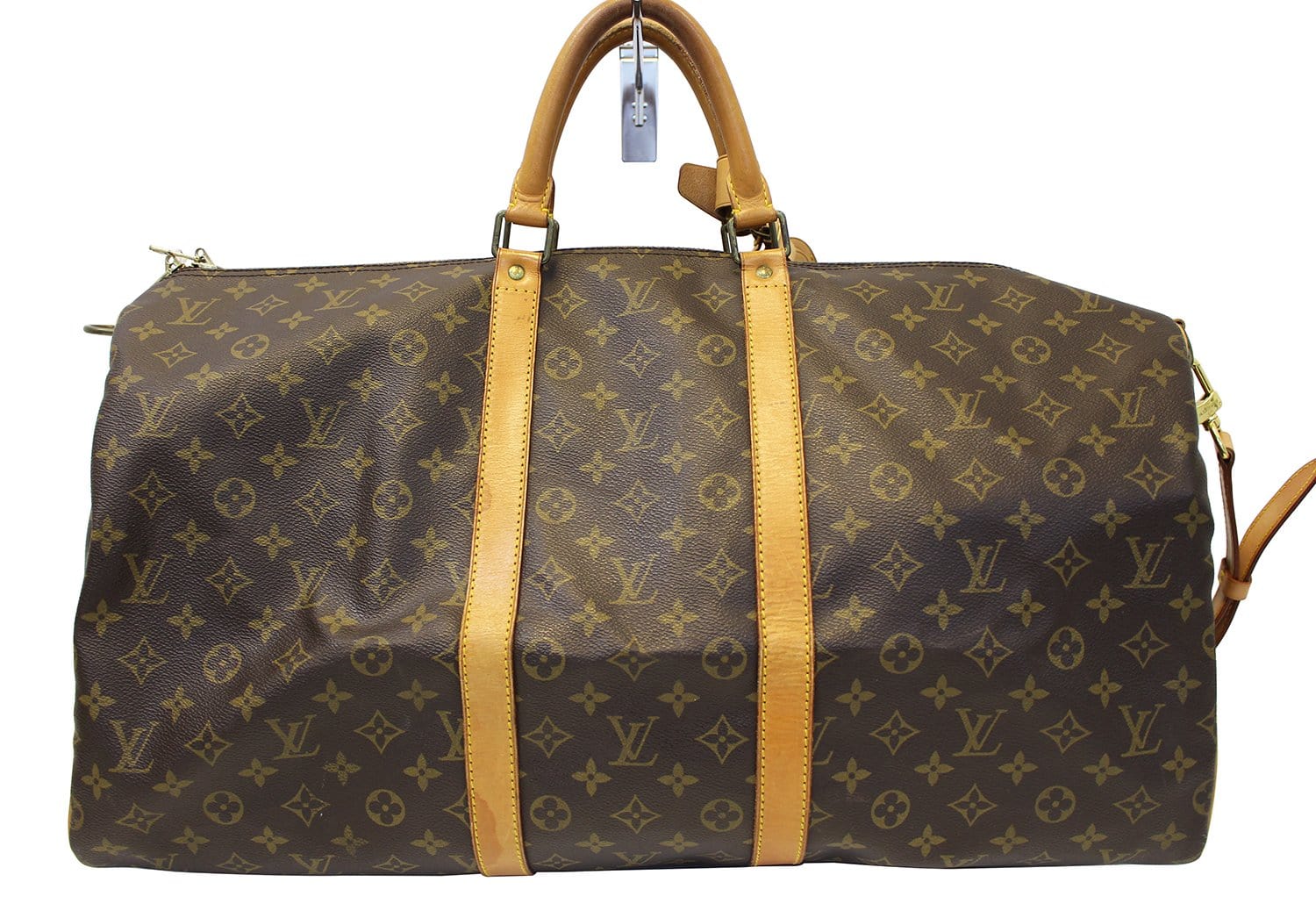 LOUIS VUITTON Monogram Keepall Bandouliere 55 Boston Bag