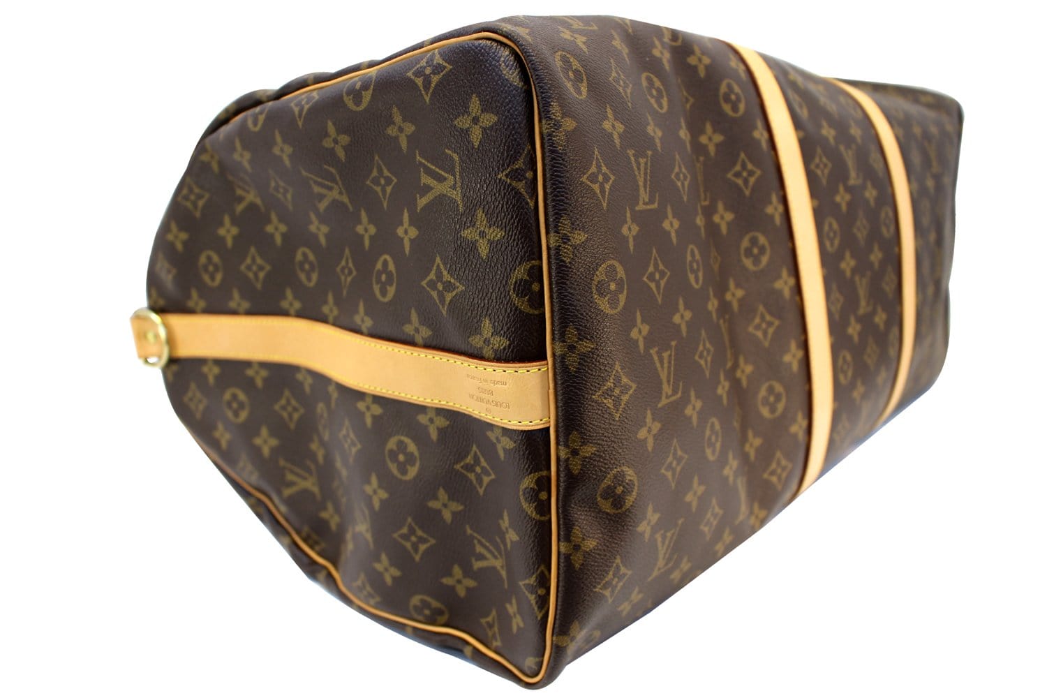 Authentic LOUIS VUITTON Monogram Canvas Keepall 60 Bandouliere Travel