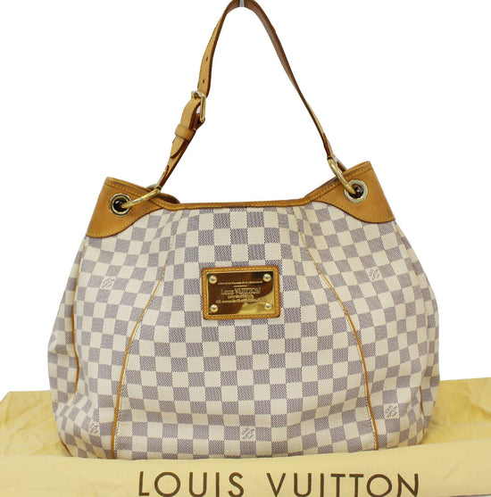 ViaAnabel - 🤍Louis Vuitton Damier Azur Totally GM Bag ▪️This stylish tote  is finely crafted of Louis Vuitton signature damier canvas in azure blue in  the largest size. ▪️The bag feature vachetta