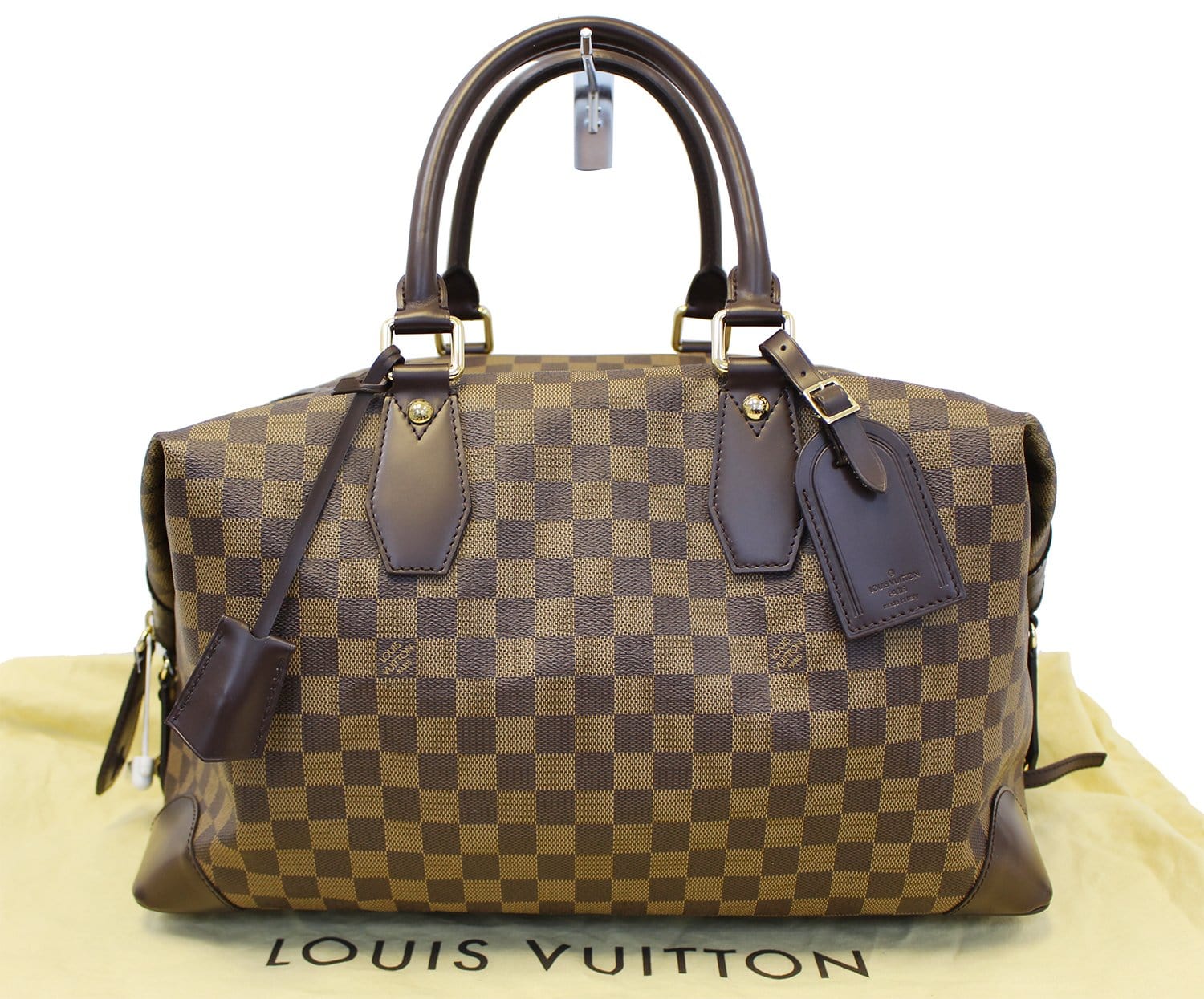 Handbags Louis Vuitton Louis Vuitton Boston Vaslav Travel Bag Damier Ebene Canvas Travel Bag