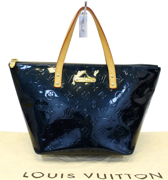 Louis Vuitton Monogram Vernis Velview PM M93671 Women's Handbag Blue Nuit