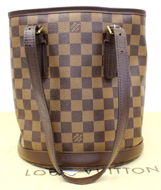 Louis Vuitton Damier Ebene Marais Bucket Bag with Pouch N42240 Brown Cloth  ref.935612 - Joli Closet