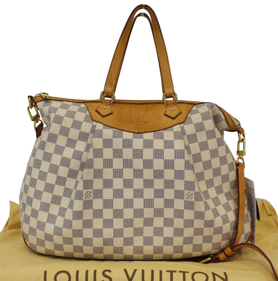 ❤️REVIEW- Louis Vuitton Siracusa GM Damier Azur bag 