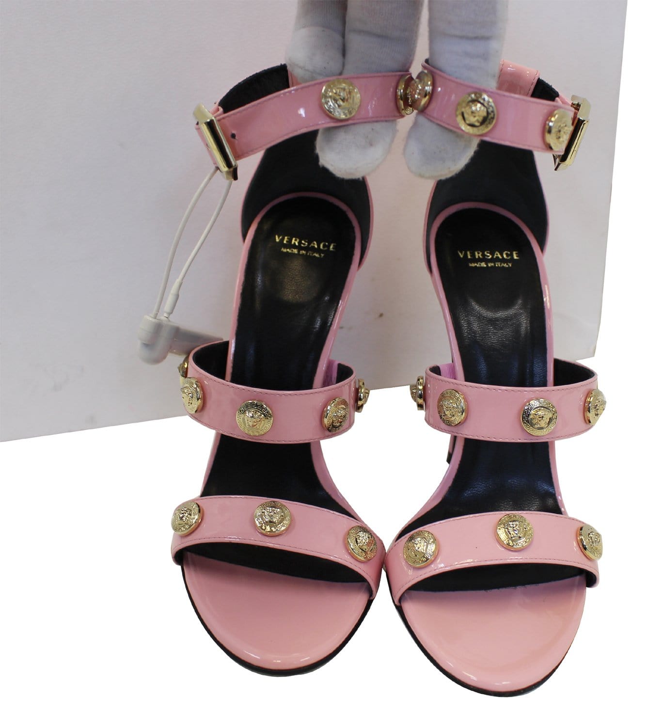 Versace Medusa Sandals Leather Heels for Women