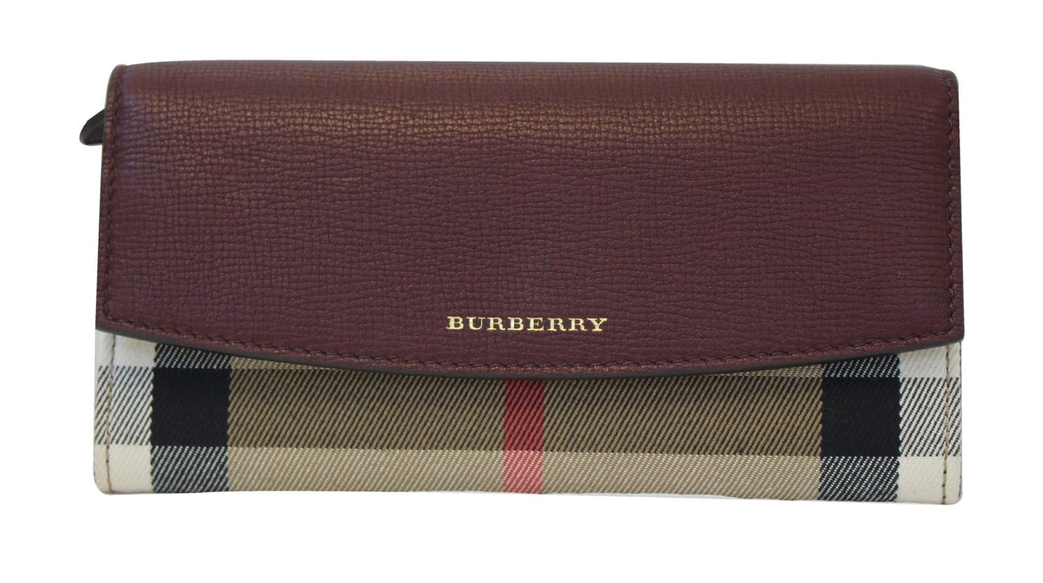 Burberry Womens Flap Wallet Check / Red – Luxe Collective