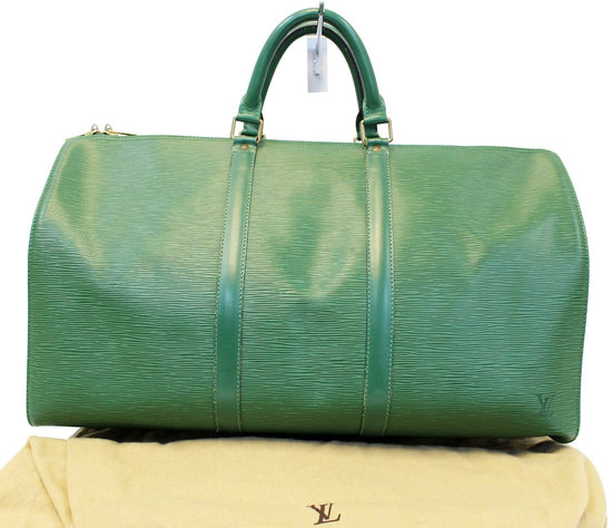 Louis Vuitton Keepall Epi 50 Green in Leather with Gold-tone - US