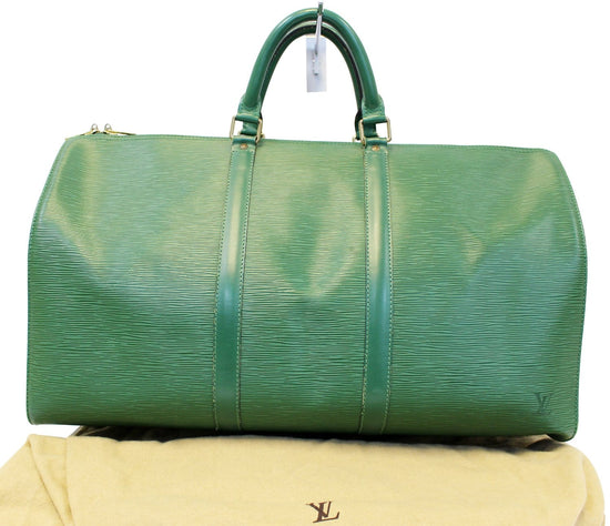 LOUIS VUITTON Boston bag M42941 Keepall 50 vintage Epi Leather beige mens  Used