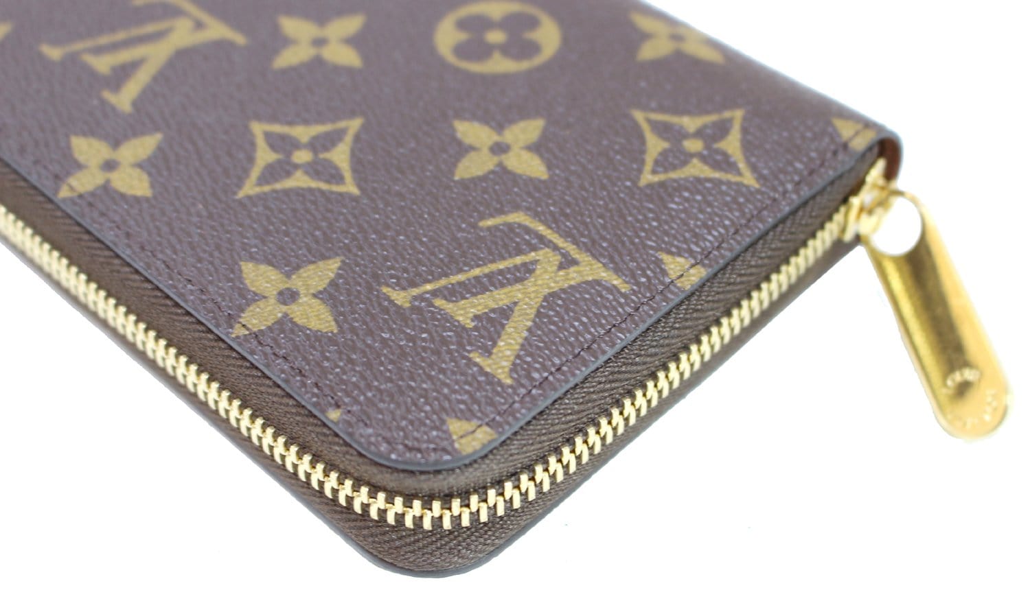 LOUIS VUITTON Monogram Canvas Brown Porte Monnaie Zippy Wallet