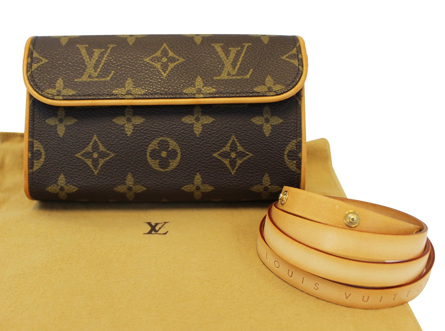 Louis Vuitton Pochette Florentine Monogram (With Snap Leather Belt