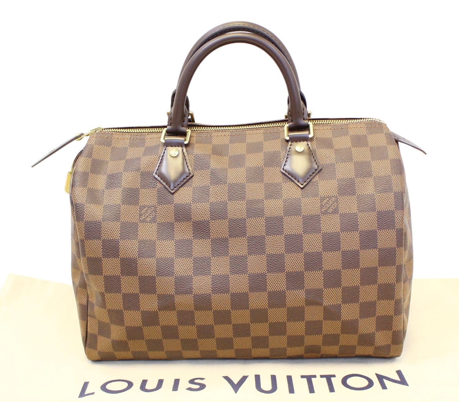 LOUIS VUITTON Damier Ebene Speedy 30 Satchel Bag