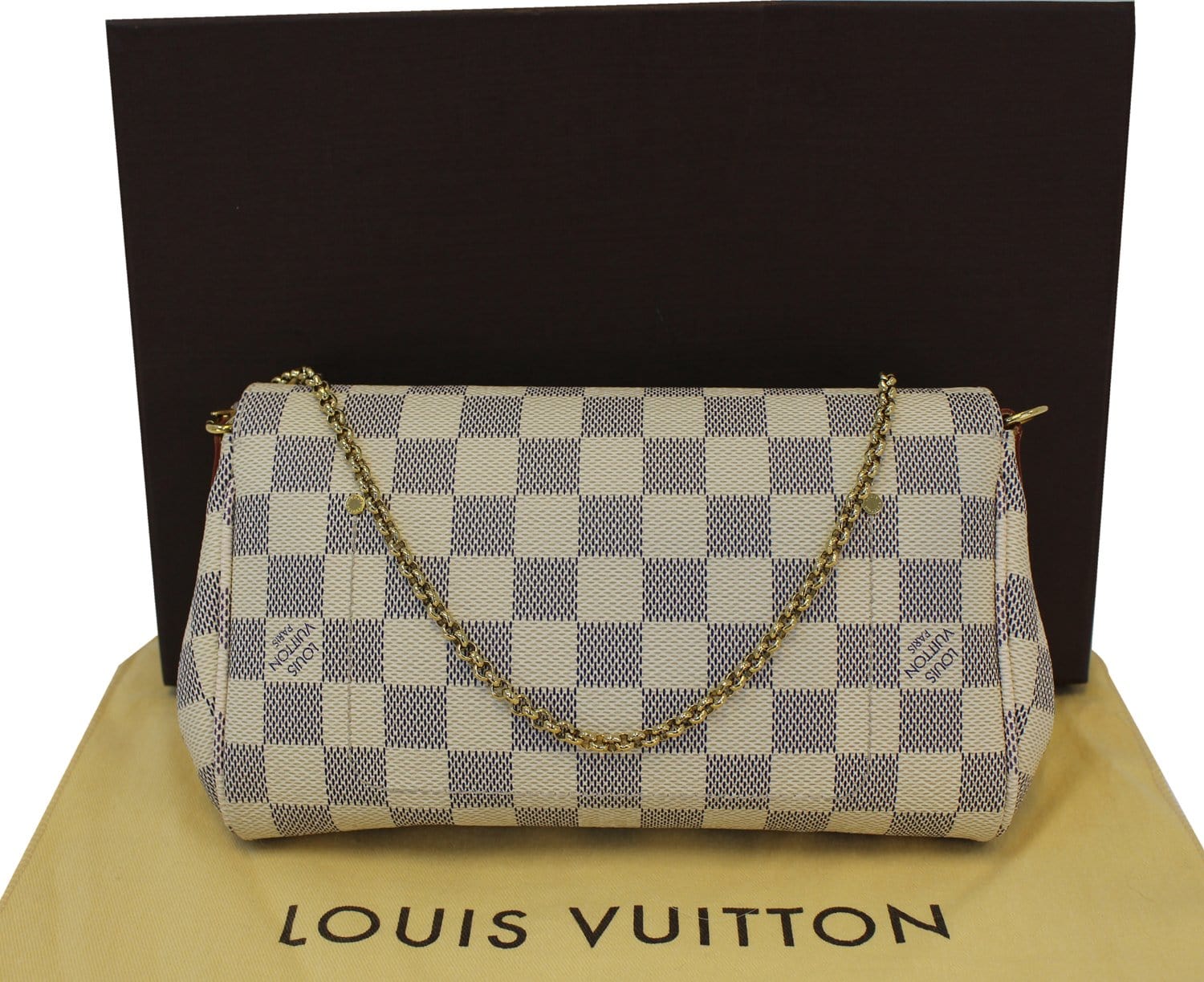 Authentic LOUIS VUITTON Favorite PM Damier Azur Bag TT1568