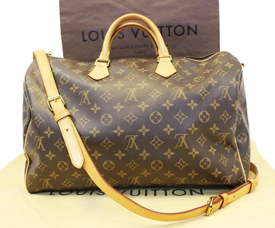 Pre-Owned Louis Vuitton Speedy Bandouliere 40 Shoulder Bag Boston Handbag  With Strap Keepall Monogram Brown M41110 AA1131 (Good) 