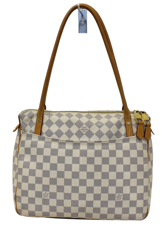 Louis Vuitton Vintage - Damier Azure Figheri PM Bag - White Ivory Blue -  Damier Canvas and Leather Handbag - Luxury High Quality - Avvenice