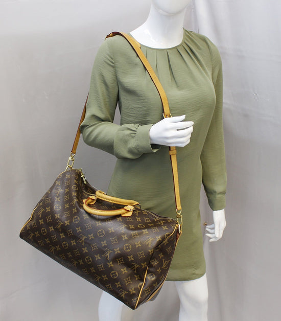 Pre-Owned Louis Vuitton Speedy Bandouliere 40 Shoulder Bag Boston Handbag  With Strap Keepall Monogram Brown M41110 AA1131 (Good) 