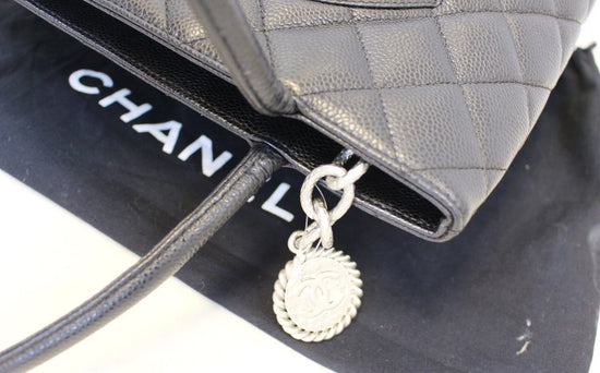 chanel CC Caviar Medallion Tote black Leather ref.788368 - Joli Closet