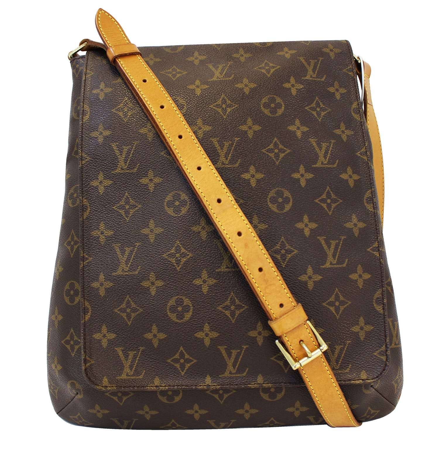 Used Brown Louis Vuitton Authentic Musette Salsa GM Monogram