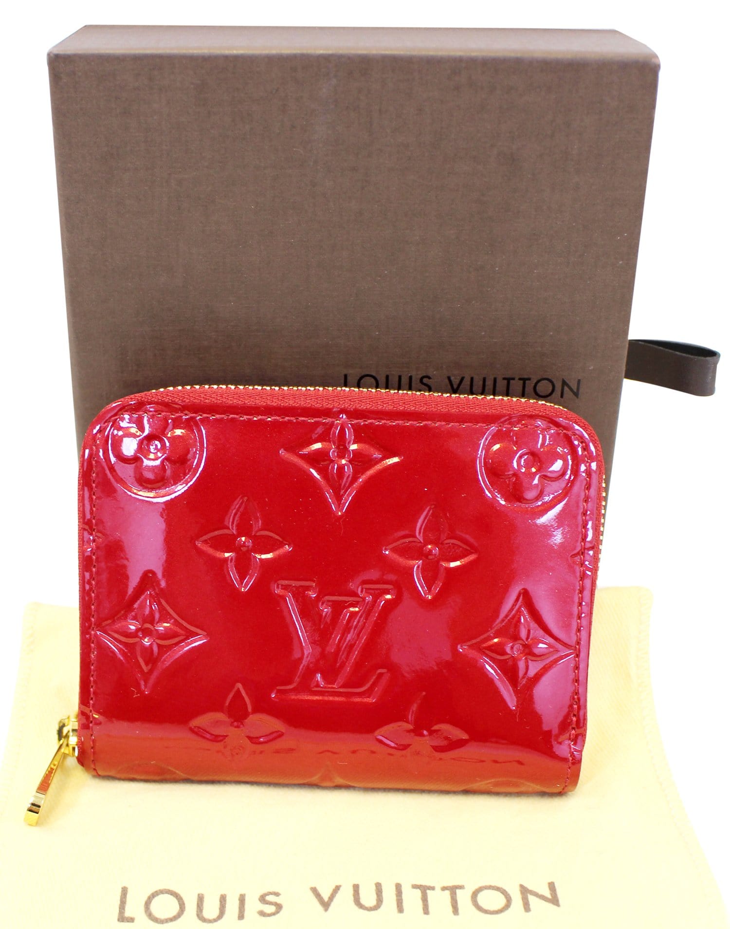 Louis Vuitton Wallet Victorine Monogram Vernis Cerise Cherry in Patent  Leather with Gold-tone - US