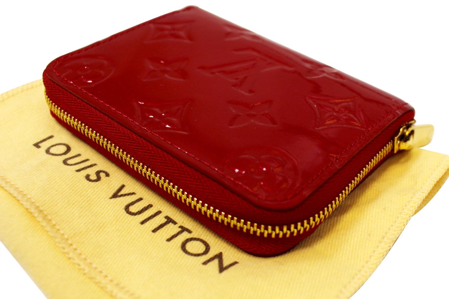 LOUIS VUITTON Cerise Monogram Vernis Zippy Compact Wallet E4087