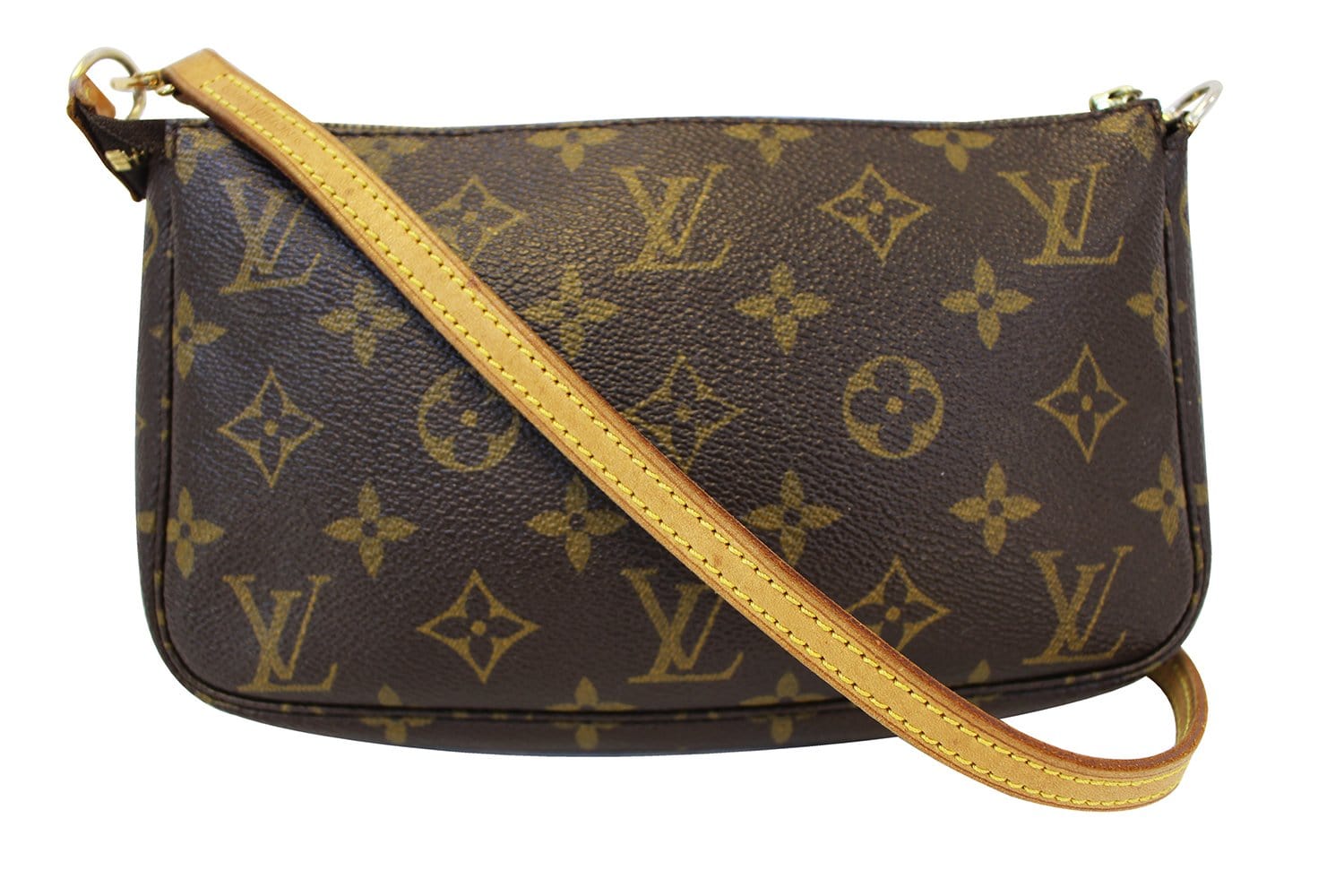 Authentic LOUIS VUITTON Monogram Pochette Accessoires Long Strap E3361