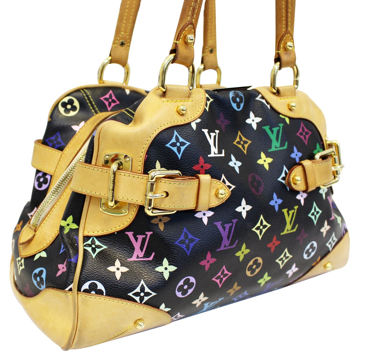 LOUIS VUITTON Black Monogram Multicolore Claudia Bag E4086