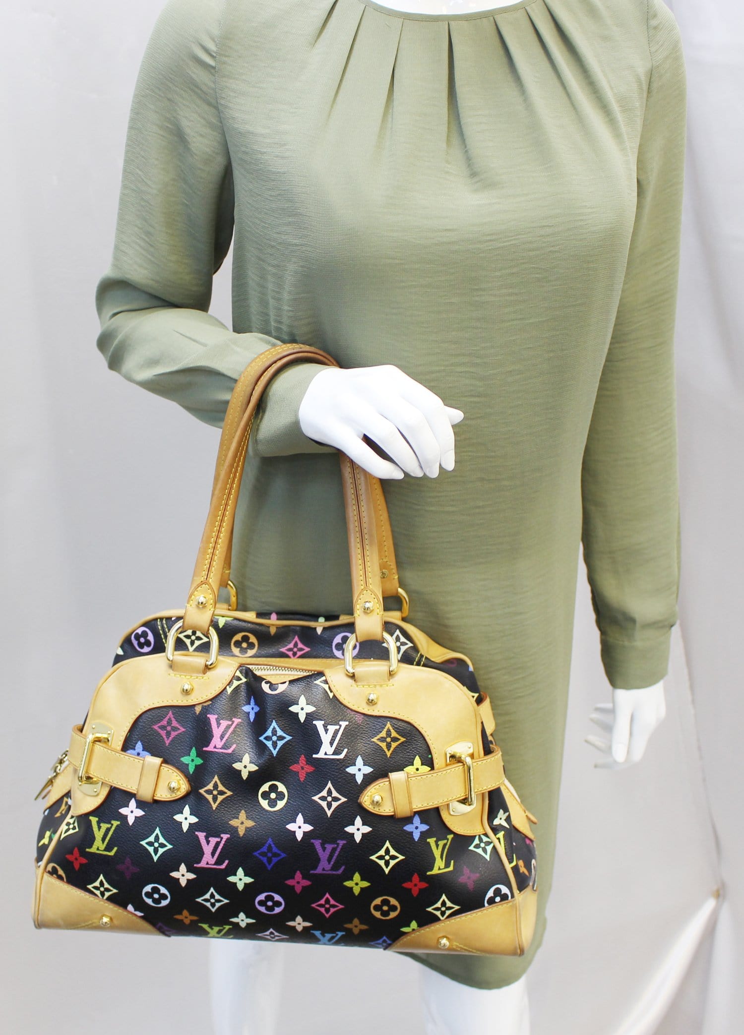 Authenticated Louis Vuitton Monogram Multicolore Claudia White