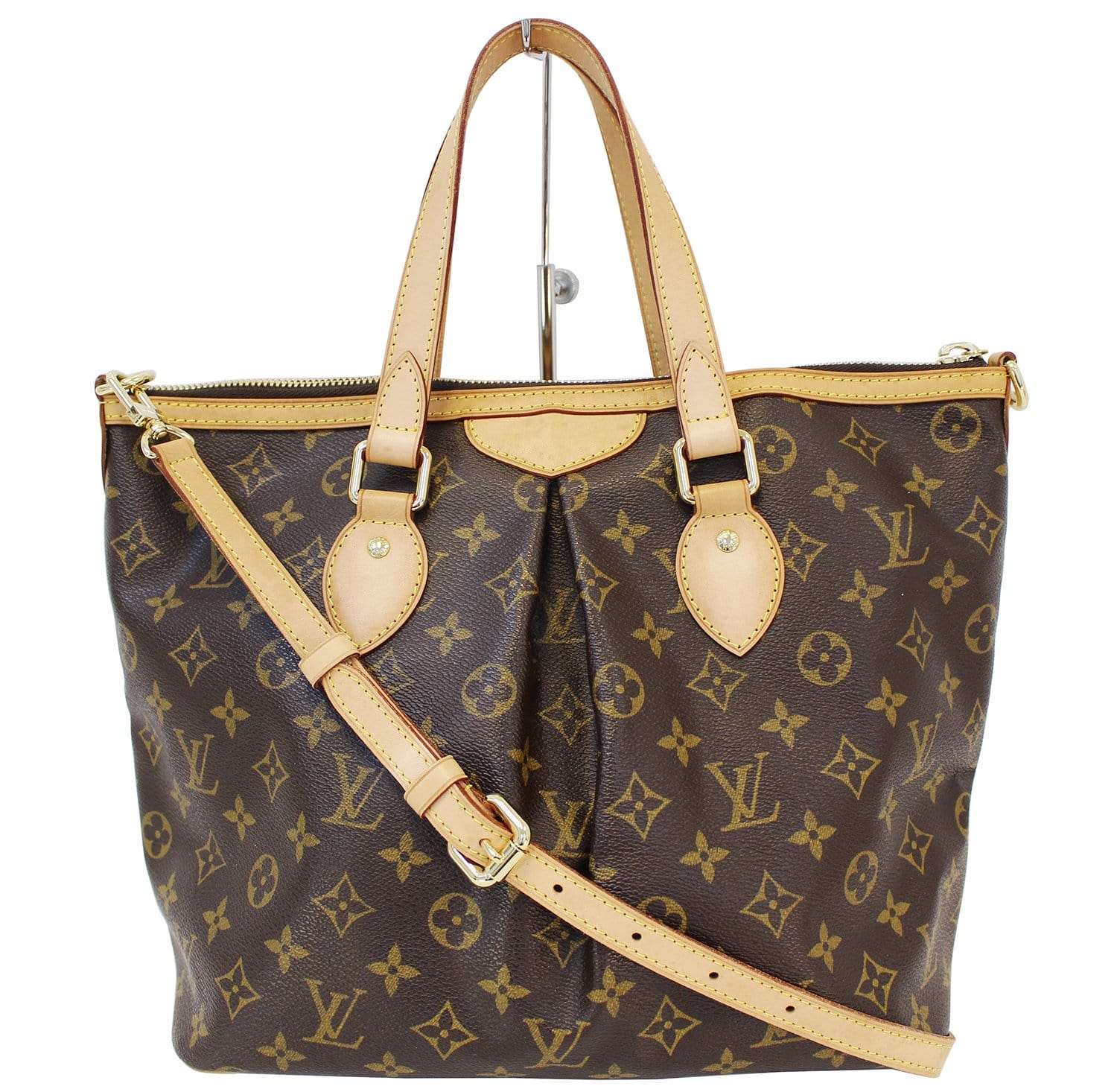 Authentic LOUIS VUITTON Monogram Palermo PM Tote Shoulder Bag E3385