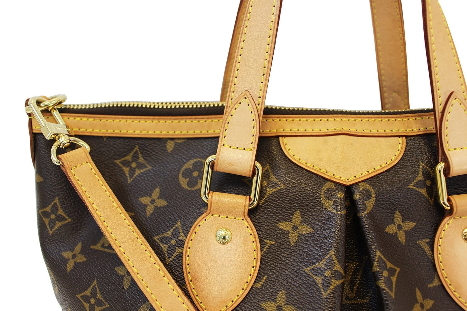 Authentic LOUIS VUITTON Monogram Palermo PM Tote Shoulder Bag E3385