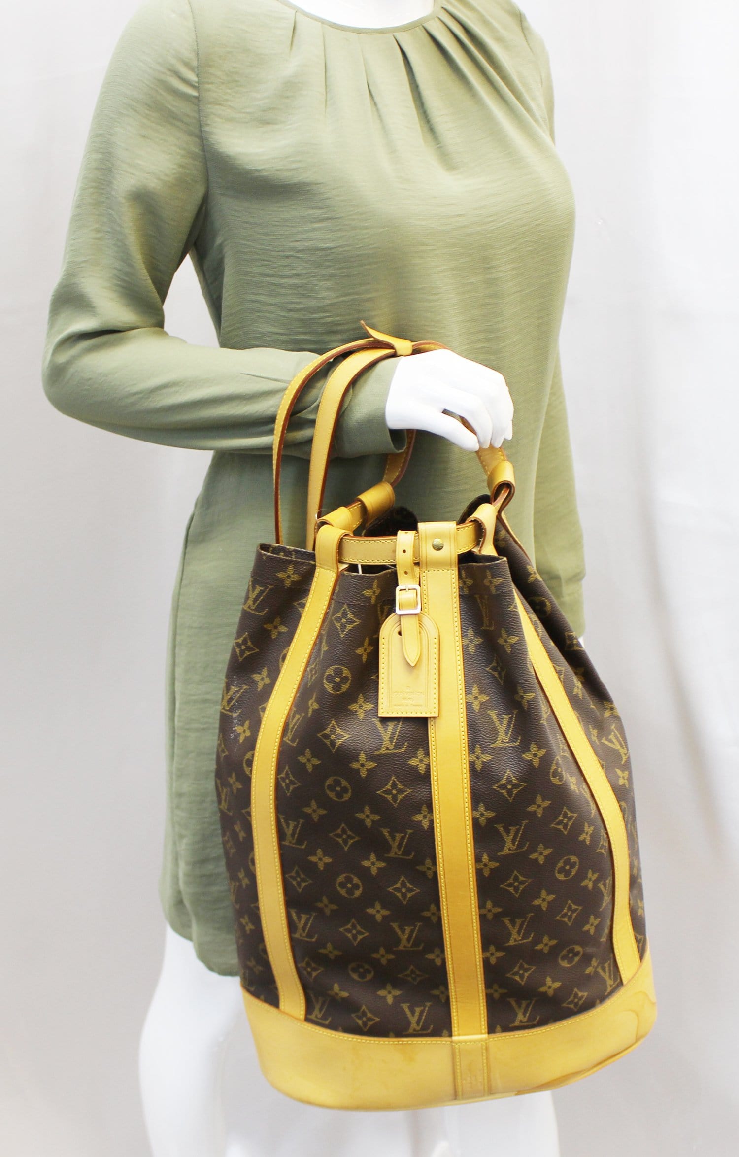 LOUIS VUITTON Monogram Canvas Randonnee GM Backpack Bag E3957