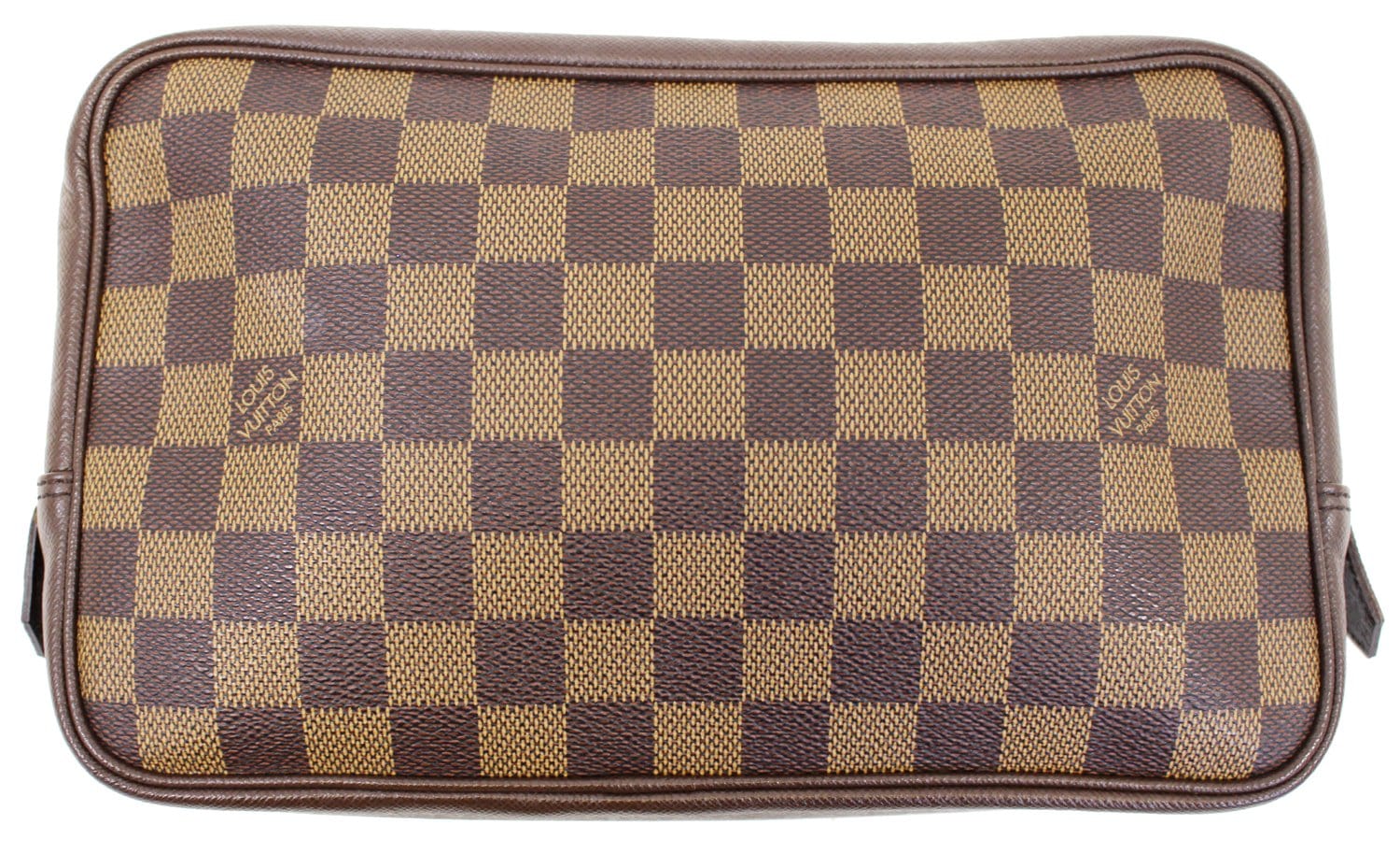 Louis Vuitton Damier Ebene Trousse Makeup Bag - Brown Handle Bags