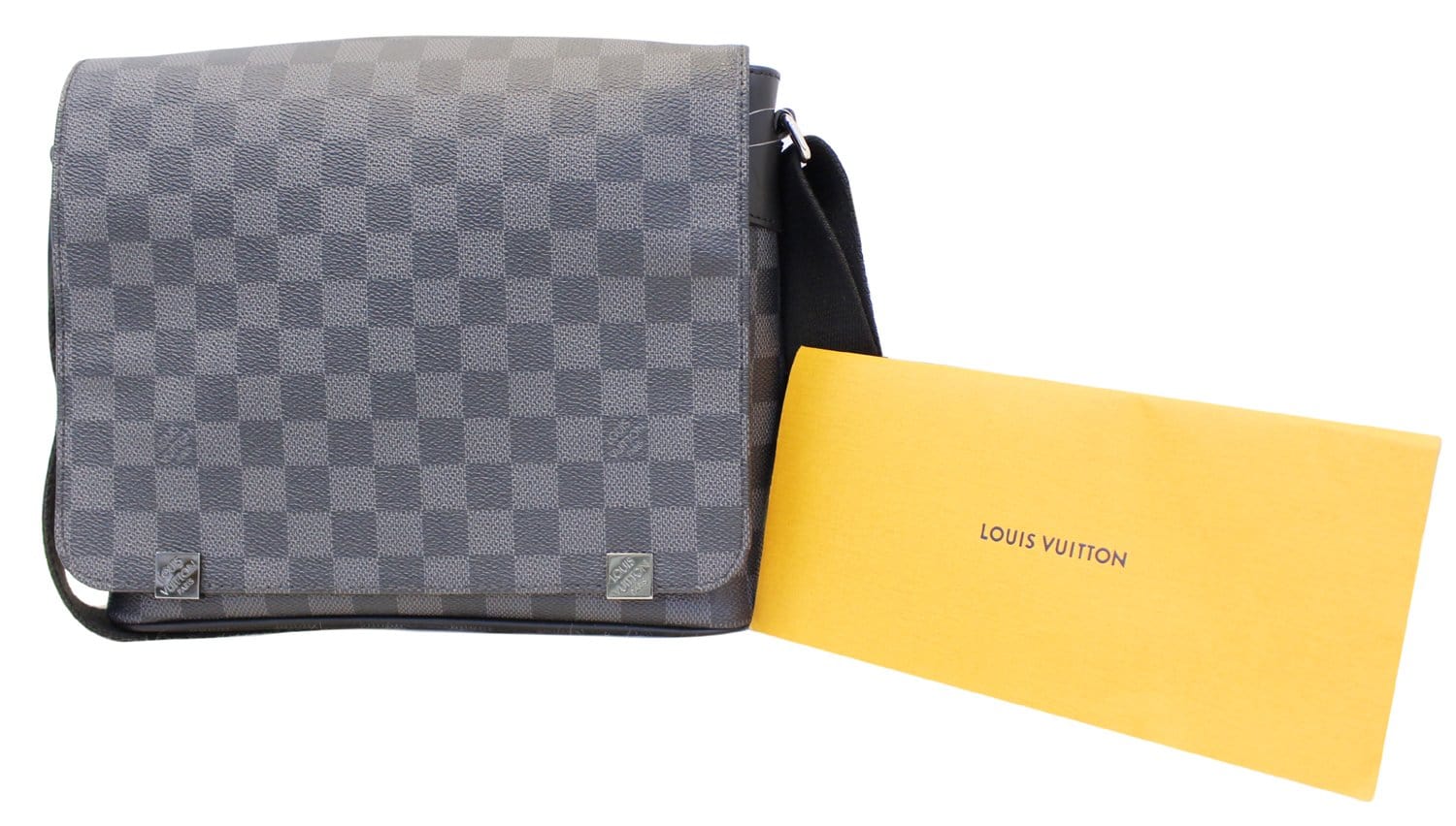 Black Louis Vuitton Damier Graphite District PM Crossbody Bag