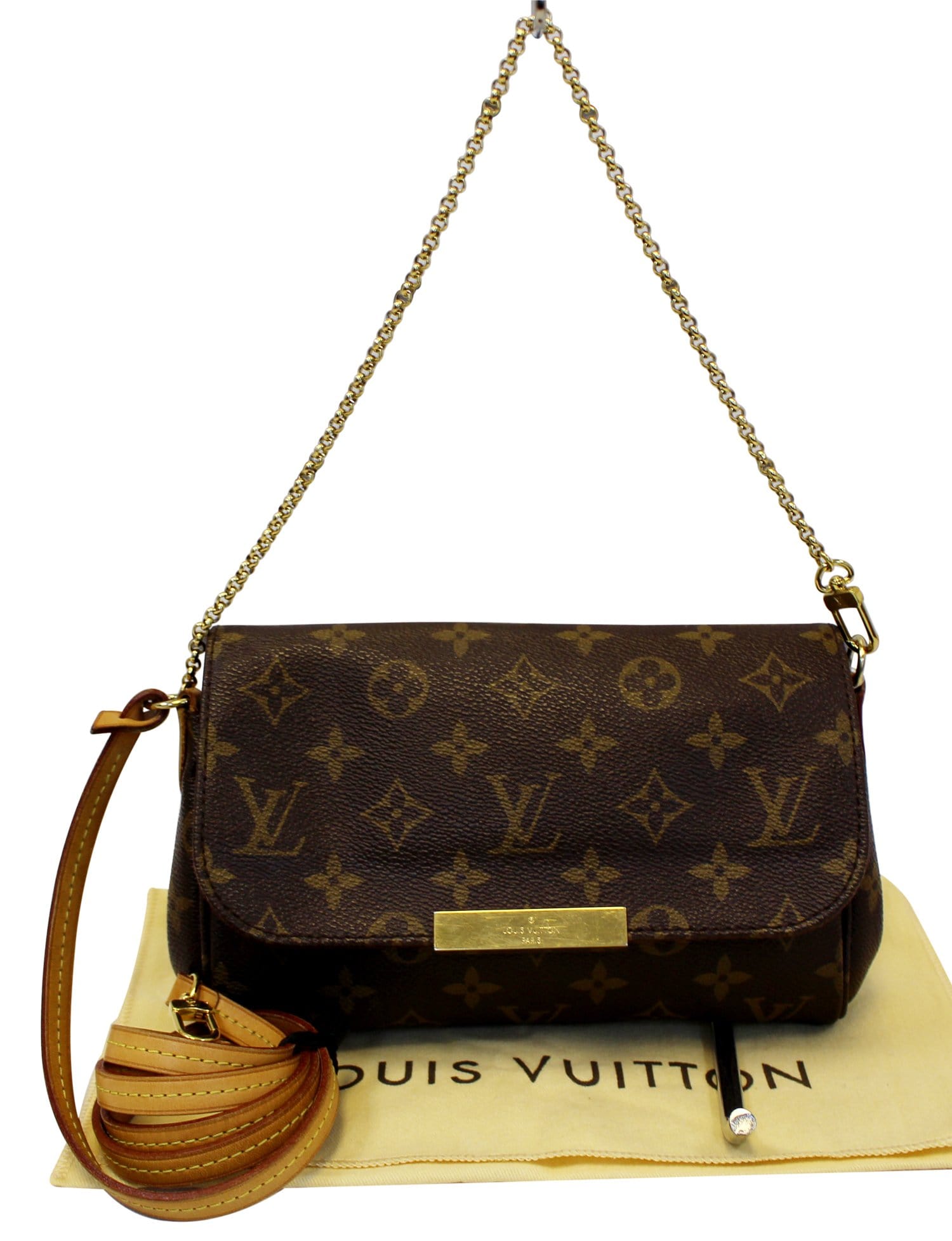 LOUIS VUITTON Monogram Canvas Favorite PM Crossbody Bag E4030