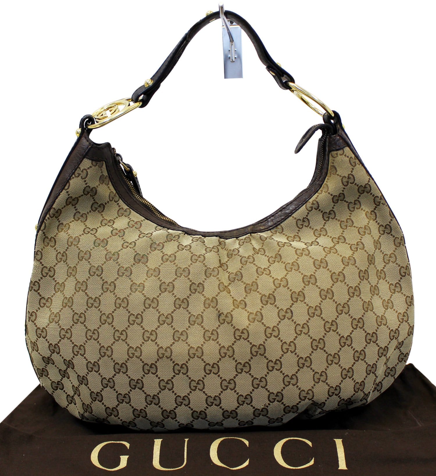 Gucci Mini Bag with Interlocking G, Beige, GG Canvas