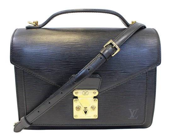 Louis Vuitton Monceau EPI Leather Crossbody Bag Black - DDH