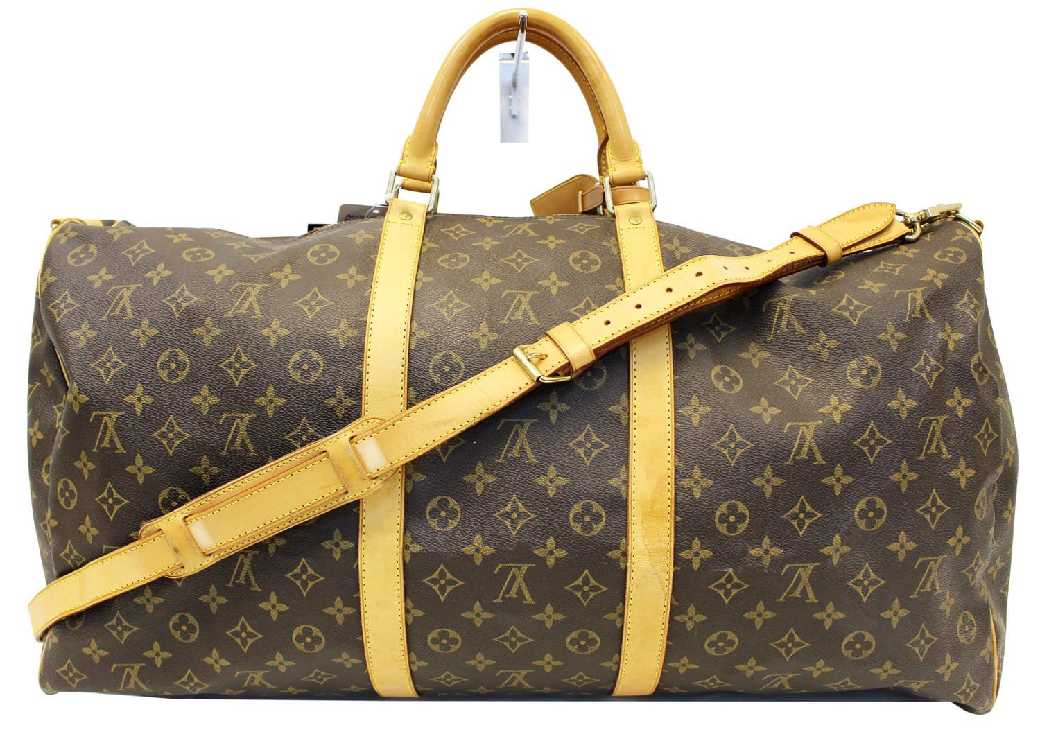 LOUIS VUITTON Monogram Canvas Keepall Bandouliere 60 Travel Bag E4031